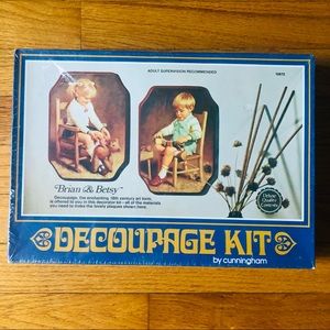 Vintage Unopened Decoupage Kit By Cunningham